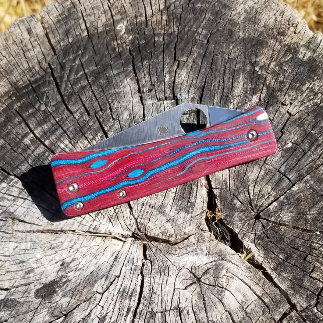 Spyderco Watu Berry N' Blue G-Carta Scale Set