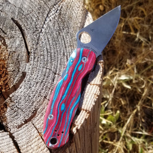 Spyderco Para 3 Berry N Blue G-carta scale set