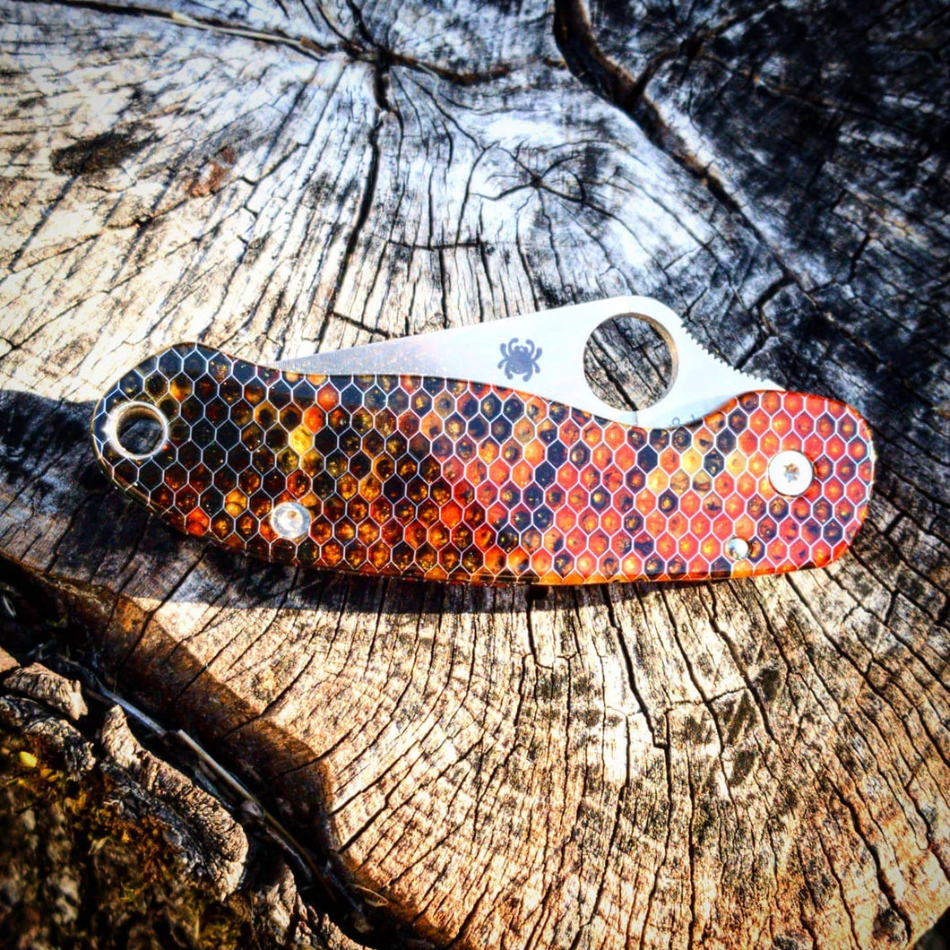 Spyderco Para3 Aluminum Honeycomb Snake Skin